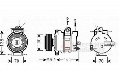 VAN WEZEL 0300k329 -  Компрессор, кондиционер